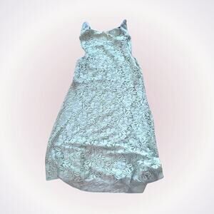 Free People Sheer Mint Green Floral Lace Mini Dress | Sz M